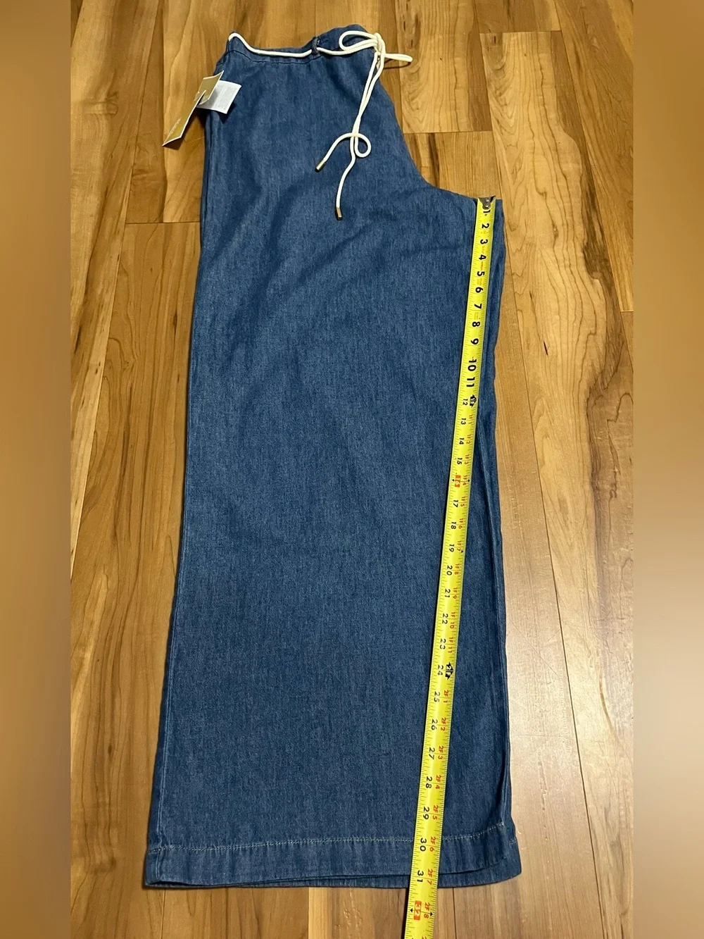 NWT Michael Kors Wide Leg Chambray Drawstring Pants XL